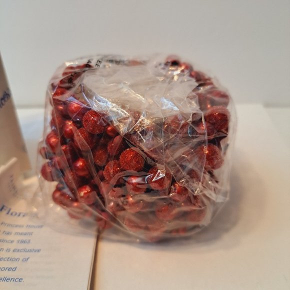 1245 Princess House 4 Beaded Napkin Rings Winter Garden Florals NIP DISCONTINUED - Picture 3 of 9